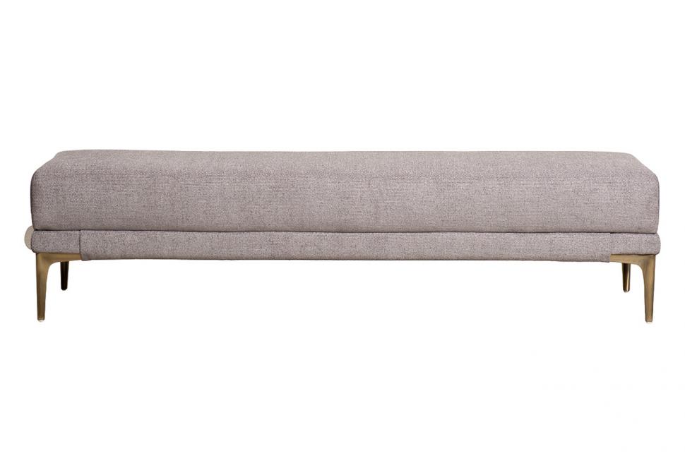 Банкетка Прима(Prima) 160 на метал опорах коричневая Natur-KOR 40*160*40см