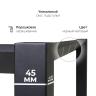 Стол обеденный ST45 черный/HPL белый мрамор, 140x85