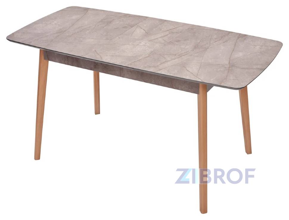 Стол обеденный 29 Gray Marble раскладной 120-150*75 серый мрамор