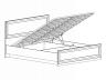 Кровать двуспальная Мальта B136-LOZ 160x200 N лиственница сибирская BRW_70004441