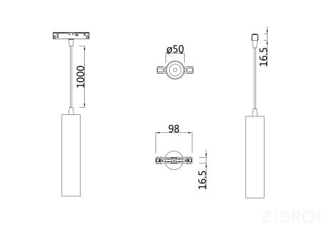 Трековый светильник Technical TR016-2-12W4K-B