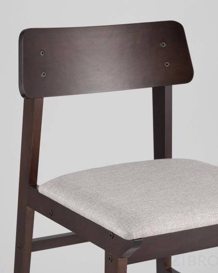 Комплект из двух стульев ODEN мягкая тканевая серая обивка