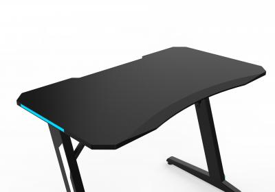 Стол геймерский компьютерный игровой для геймеров TopChairs Arena LED черный
