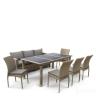 Комплект плетеной мебели T365/S65/Y380B-W65 Light Brown (8+1)