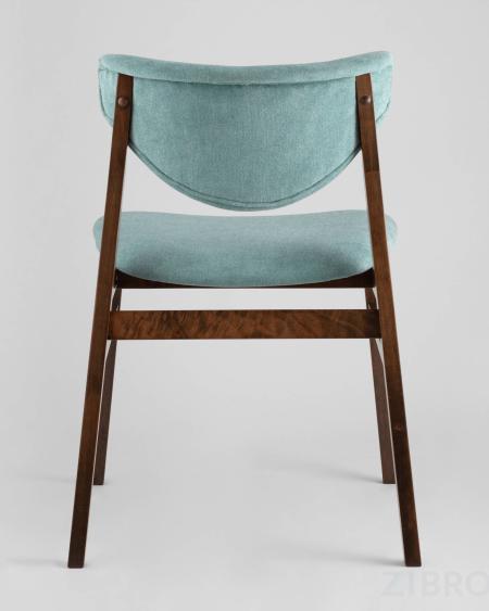 Комплект из двух стульев Ragnar мягкое тканевое синее сиденье деревянный каркас из массива гевеи
