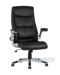 Компьютерное кресло TopChairs Force офисное черное, обивка из экокожи