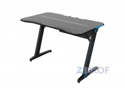 Стол геймерский компьютерный игровой для геймеров TopChairs Space LED черный