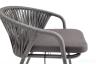 "Женева" плетеный стул из синтетических лент, цвет серый, плоская веревка