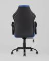 Игровое кресло компьютерное TopChairs Racer Midi черно-синее геймерское