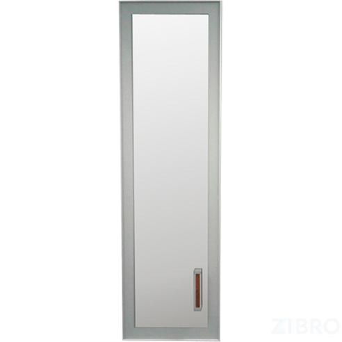 Дверь стеклянная в алюминиевой раме левая
