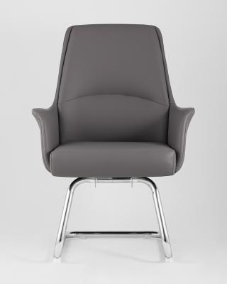 TopChairs Viking офисное серое обивка экокожа, металлический каркас