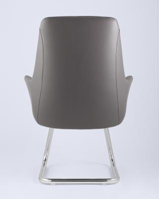 TopChairs Viking офисное серое обивка экокожа, металлический каркас