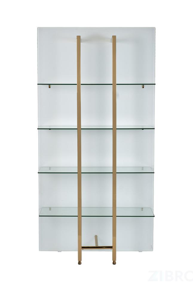 58DB-SH17071CS Стеллаж Marbella White бел/зол. 90*34*195см