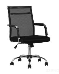 Компьютерное кресло TopChairs Clerk офисное черное в обивке из экокожи, механизм качания Top Gun