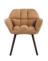 Кресло Брайан мягкое бежевое обивка из замши