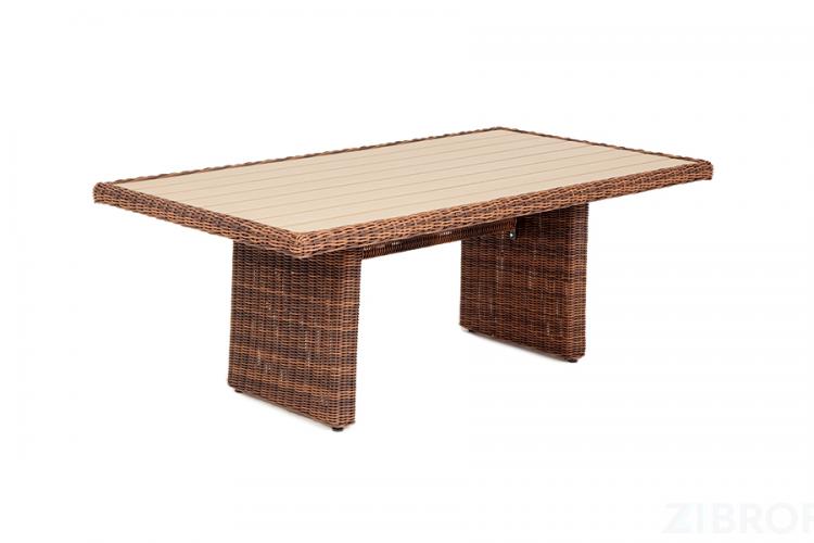 "Бергамо" плетеный обеденный стол, цвет коричневый