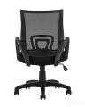 Компьютерное кресло TopChairs Simple офисное черное в обивке из текстиля с сеткой, механизм качания Top Gun