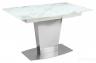 Стол обеденный Caststeel раскладной 130-170*80 закаленное стекло белый мрамор
