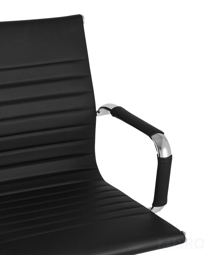 Кресло офисное TopChairs Visit черное в обивке из экокожи