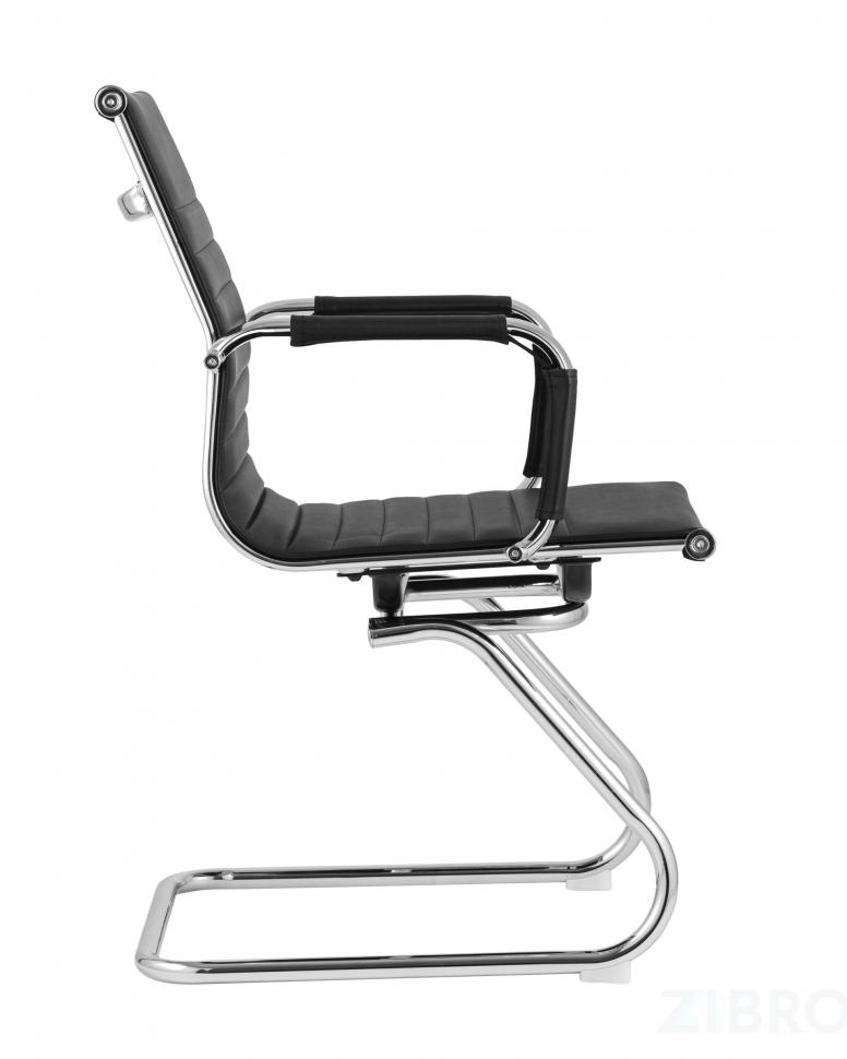 Кресло офисное TopChairs Visit черное в обивке из экокожи