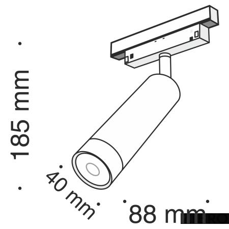 Трековый светильник Technical TR019-2-7W3K-B