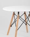 Комплект мебели детский стол Eames белый, 2 голубых стульчика и 2 желтых стульчика