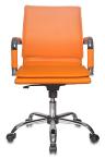 для руководителя офисное Бюрократ CH-993-LOW/ORANGE низкая спинка оранжевый экокожа кресто