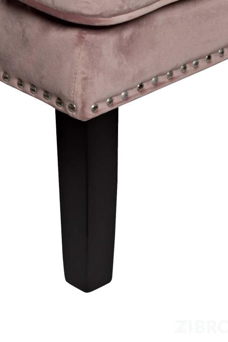 Кресло велюровое дымчато-розовое (с подушкой)