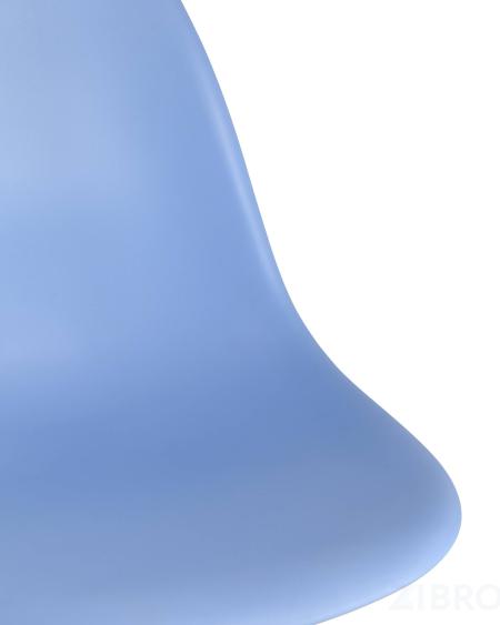 Стул DSW голубой пластик каркас из металла ножки натуральный массив бука