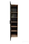 GD-10014/1-3 Шкаф Alto пенал c полками,цвет дуб Урбан Кофейный, дверцы стекло(тонир) 50*57*228.5см