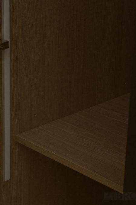 GD-10024/1-3 Шкаф Alto пенал c вешалкой,цвет дуб Урбан Кофеный, дверцы стекло(тонир) 50*57*228.5см