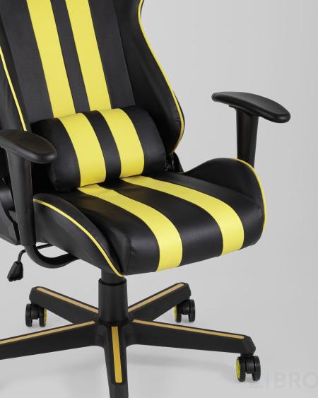 Игровое кресло компьютерное TopChairs Camaro желтое геймерское