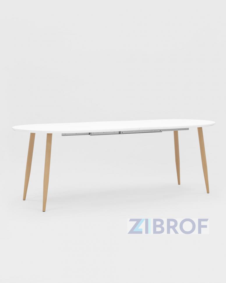 Обеденная группа стол Берген 160-220*90, 6 cтульев Frankfurt серые
