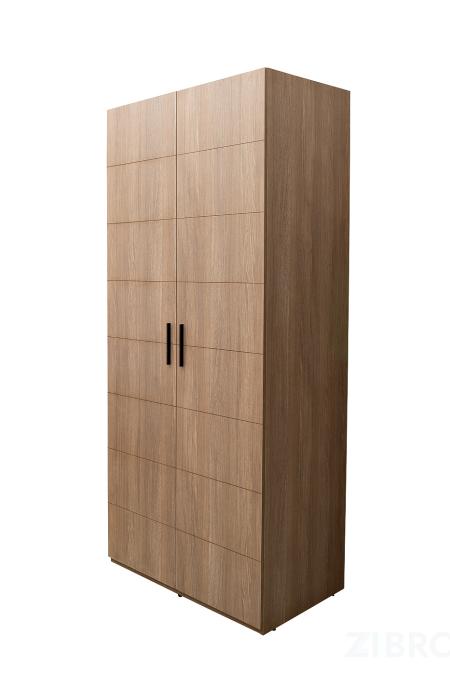 GD-10013/2-3 Шкаф Alto двухд c полками, цвет дуб Урбан Кофейный, фасад глухой 100*57*228.5см