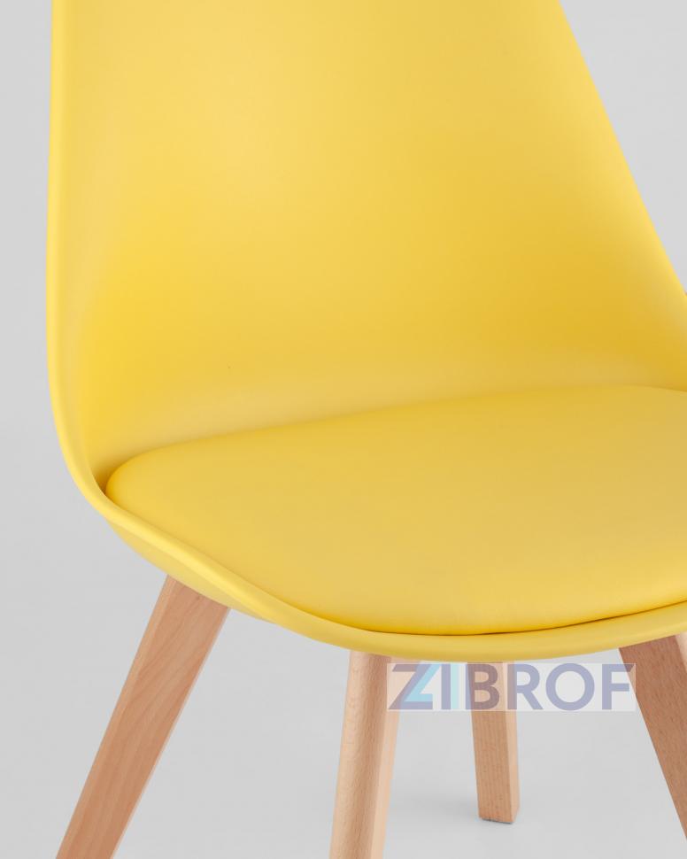 Обеденная группа стол Берген 160-220*90, 6 cтульев Frankfurt желтые