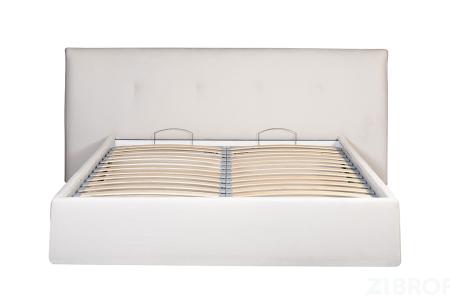 Кровать Como с подъемным механизмом шенилл белая