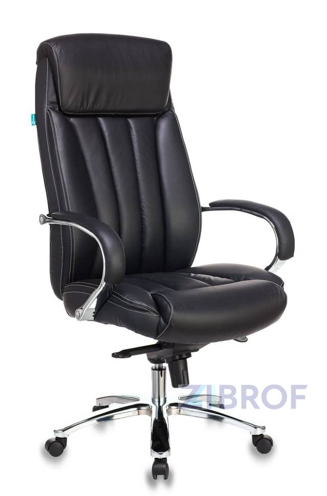 для руководителя офисное Бюрократ T-9922SL/BLACK черный обивка кожа крестовина металл