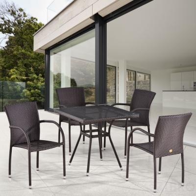 Комплект мебели из иск. ротанга T283BNT-W2390/Y282A-W52 Brown (4+1)