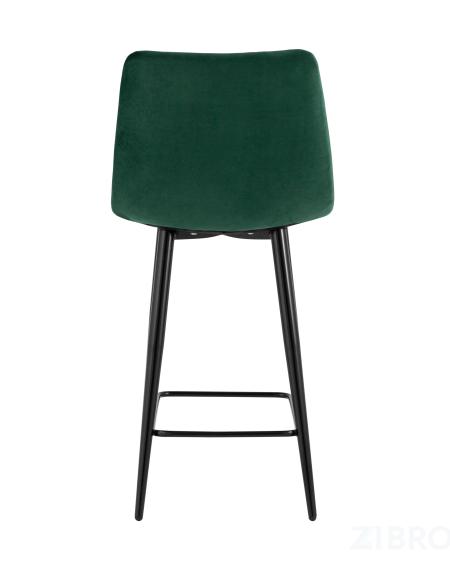 Стул полубарный Джанго велюр зелёный ножки металл высота сиденья 60 см
