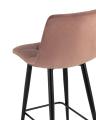 Стул полубарный Джанго велюр пыльно-розовый ножки металл высота сиденья 60 см