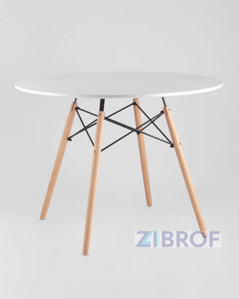 Eames D100, 3 стула Eames DSW белый