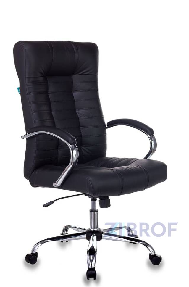 Кресло руководителя Бюрократ KB-10SL/B/LEATHER черный кожа крестовина хром