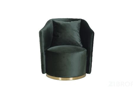 Кресло Verona вращающееся велюровое зеленое/золото