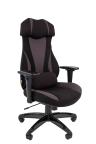 Кресло игровое компьютерное Chairman game 14 Россия ткань черн./сер.