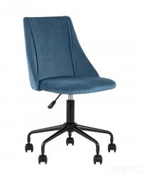 Компьютерное кресло Сиана синий обивка велюр крестовина металл черный механизм регулировки высоты