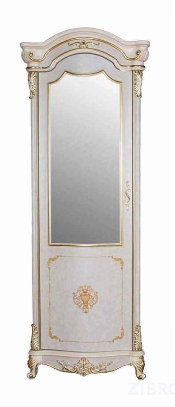 Витрина Адель 3217 MK-3030-BG 1-дверная угловая (цвет патины: золото) 75х62х225 см Бежевый