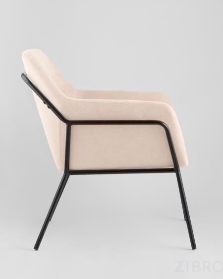 Кресло Шелфорд светло-розовое мягкое тканевое