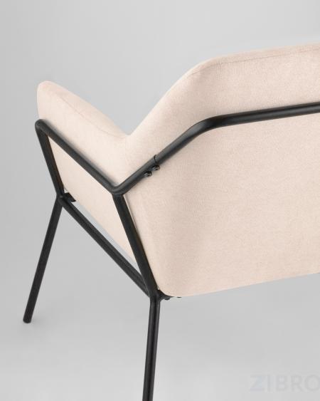 Кресло Шелфорд светло-розовое мягкое тканевое