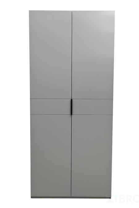 GD-10013/2-6 Шкаф Alto двухд с полками, цвет серый Кобальт, фасад глухой 100*57*228.5см