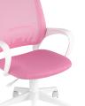 Кресло компьютерное офисное TopChairs ST-BASIC-W розовый крестовина пластик белый